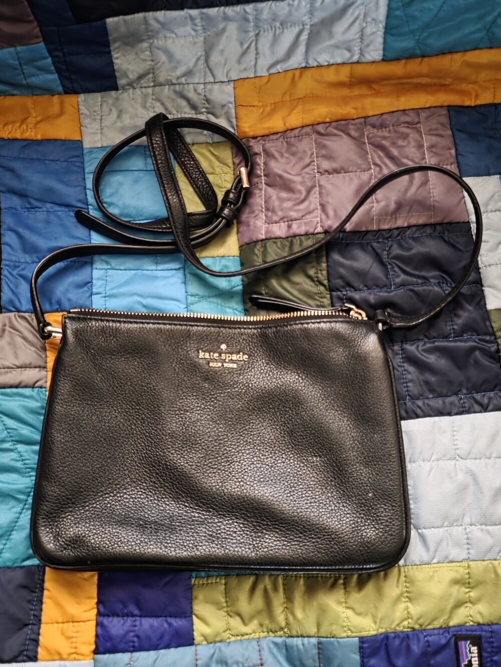 Kate Spade Black Pebbled Leather Crossbody Bag